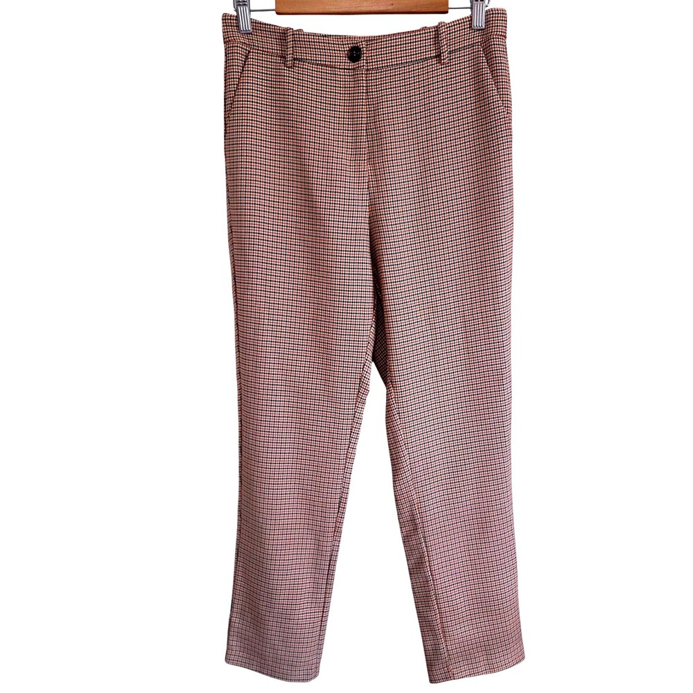 Potters Pot‎ Anthropologie Houndstooth Tapered Trousers High Rise Pants Womens M